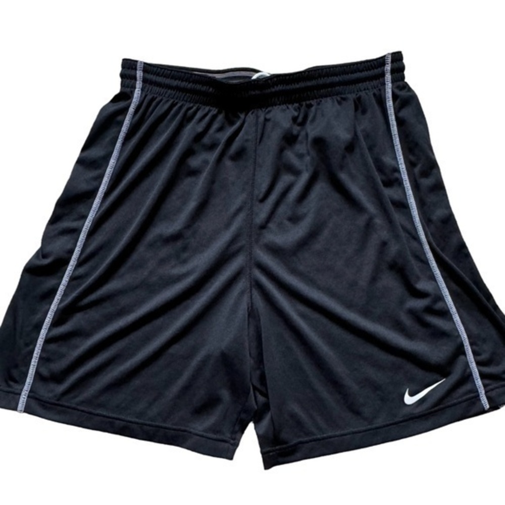 Nike Dri Fit Black Polyester Elastic High Waist Athletic Soccer Shorts M…